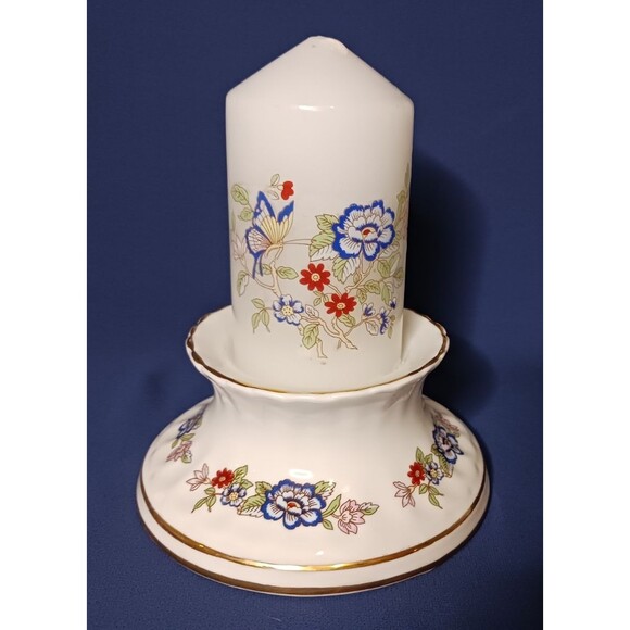 Royal Tara Harmony Irish Fine Bone China Candle Holder & Pillar Candle Ireland - Picture 4 of 6